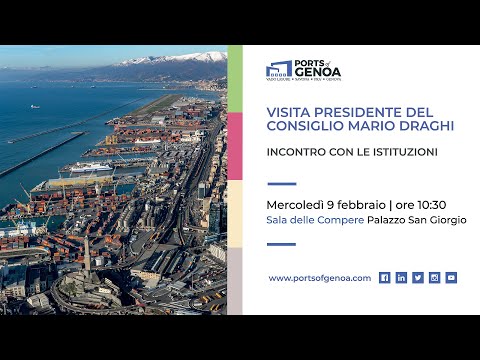 Il Presidente Draghi in visita al Porto di Genova