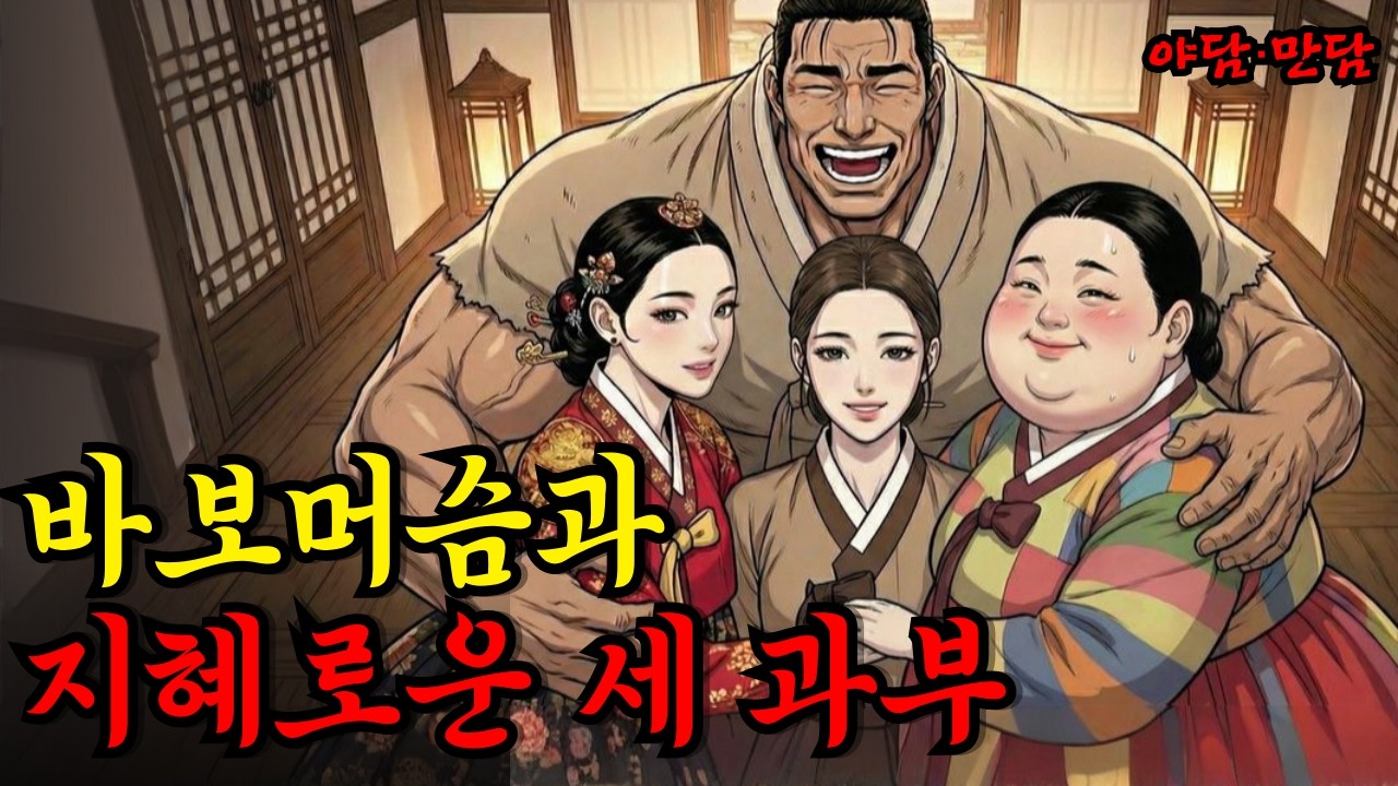 힘좋은 바보머슴을 지혜로운 세과부가 한명씩 유혹하는데..|야담|만담|전설|옛날이야기|사연