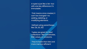 What Is a Tuple in Python? Know This in 30 Seconds! #ai #deeplearning #futuretech #machinelearning