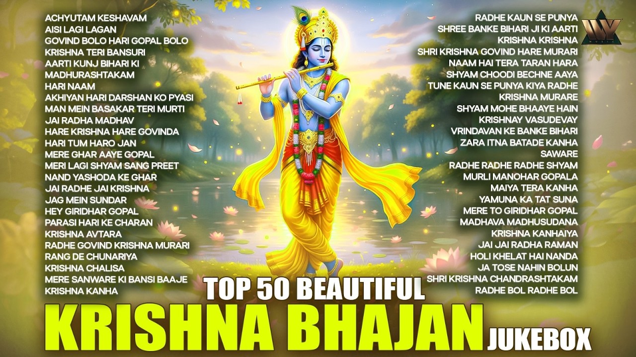 Top 50 Beautiful Krishna Bhajan Jukebox | NonStop Radhe Krishna Devotional Songs | Bhakti Songs