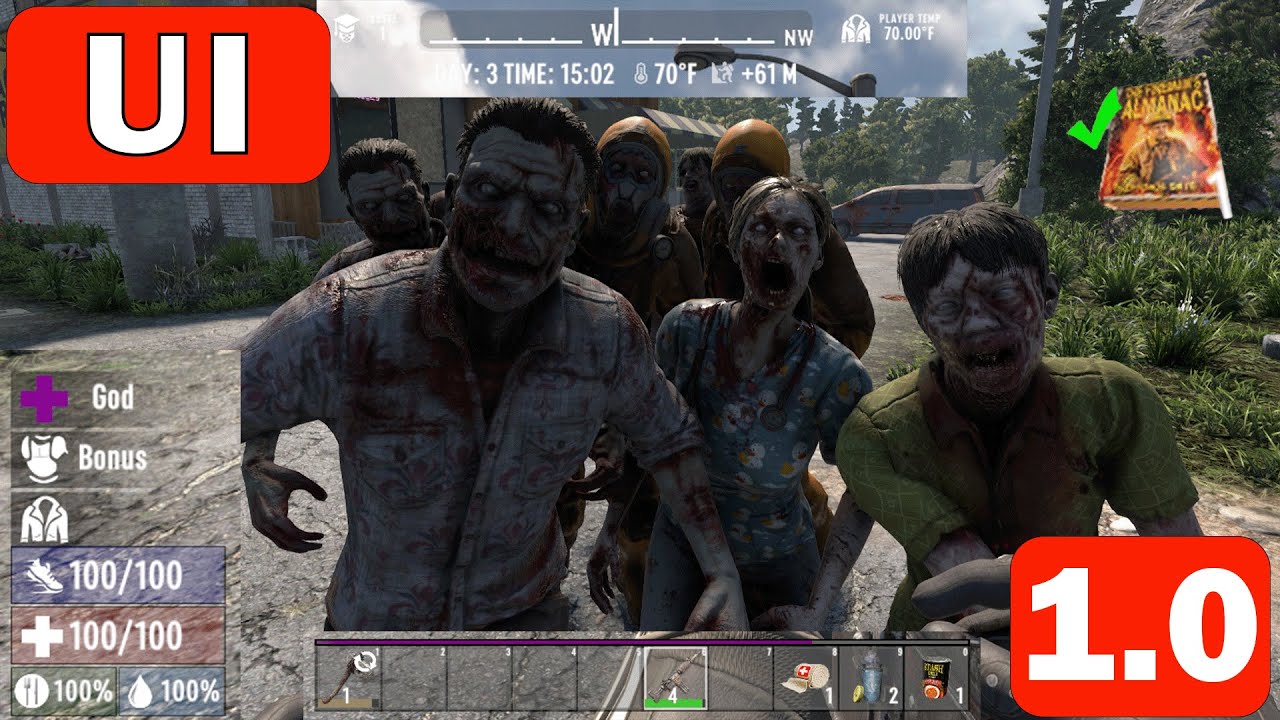 JAKMEISTER999'S Enhanched Hud Mod (1.0) - 7 Days To Die - YouTube