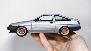 Toyota AE86 from PLASTICINE, made with his own hands, 90 hours of work.