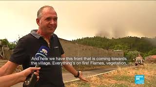 Firefighters battle forest blazes in central Portugal