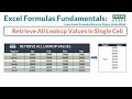 Excel Formula to Retrieve All Lookup Values in a Single Cell | Excel Formulas Fundamentals #excel