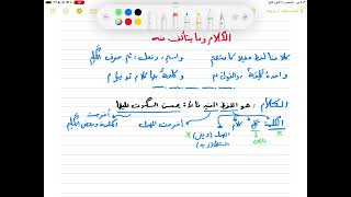 المحاضرة 1 [شرح ابن عقيل على ألفية ابن مالك/الكلام و ما يتألف منه] الاستاذ علي حمد المنصوري