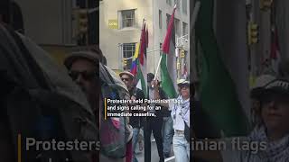 Netanyahu met with mass protests as he addresses UN