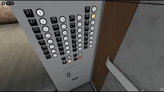 AWESOME: Montgomery Traction elevators @ office building Downtown Lakewood, Roblox