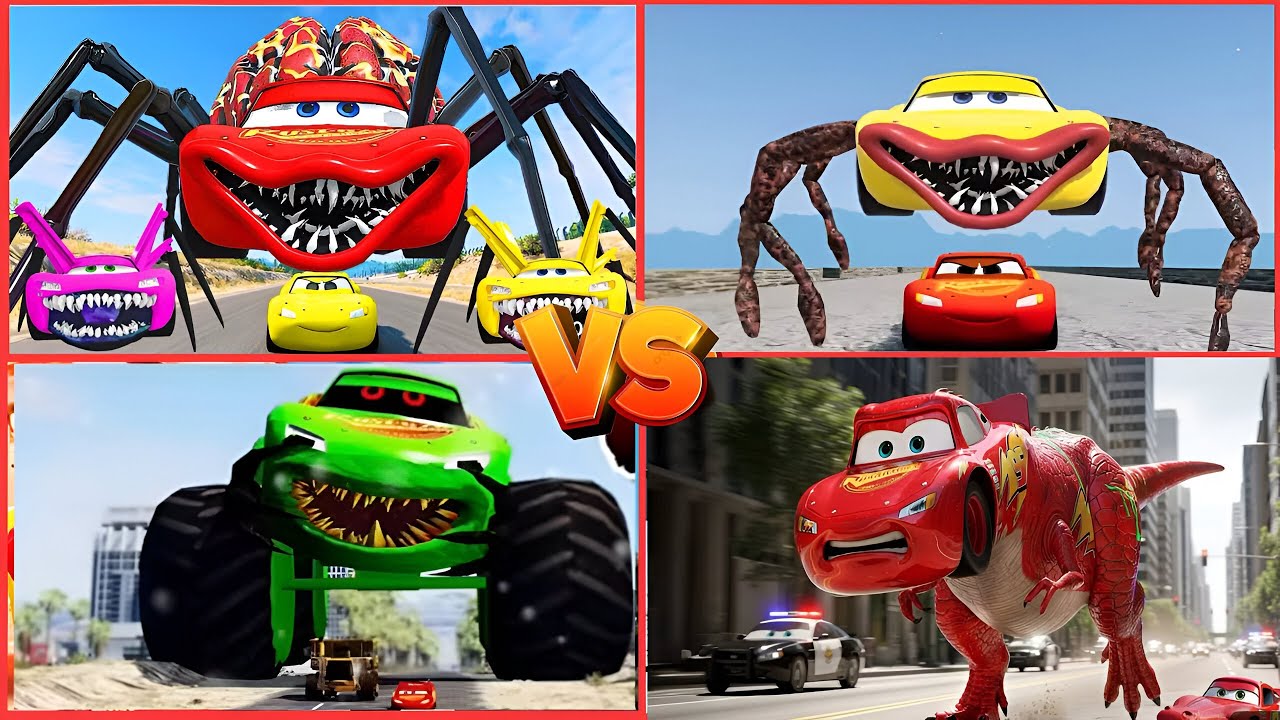 🏎️ IMPOSSIBLE BATTLE! Lightning McQueen vs Giant Mutants!  Who will win this race? 😱 