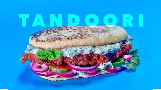 Tandoori Fried Chicken Sandwich & Garlic Naan Burger Buns