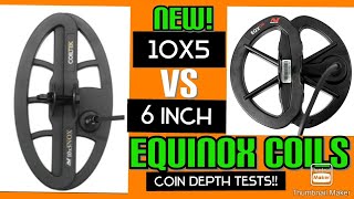 10x5 #COILTEK COIL vs 6 inch #minelab coil coin depth tests WHICH COIL WILL WIN! should u buy it?