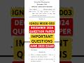 IGNOU MSOE 003 IMPORTANT QUESTIONS🔥 DECEMBER 2024 QUESTION PAPER😱 IGNOU JUNE 2025 EXAM🔥 #ignoumso