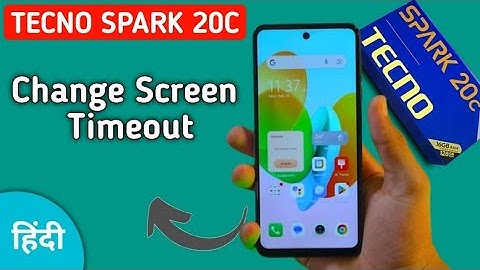 Tecno Spark 20c screen timeout kaise change kare, how to set screen timeout in tecno, change screen