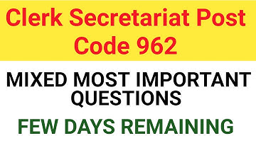 HPSSC Clerk Previous Year Question Paper! Mixed Questions! Clerk 962,JOA IT 965! @HimachalGyan