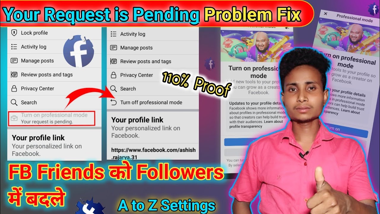 Fb Problem Facebook professional mode kaise on kare? || fb professional mode ...