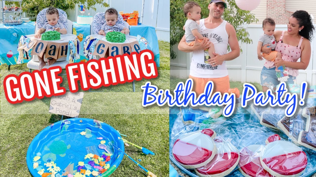 GONE FISHING 1ST BIRTHDAY PARTY THEME, TWINS PARTY