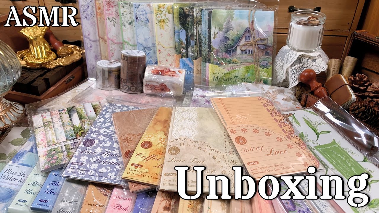 ASMR Journaling Supplies Unboxing📦 | Relaxing Paper Sounds