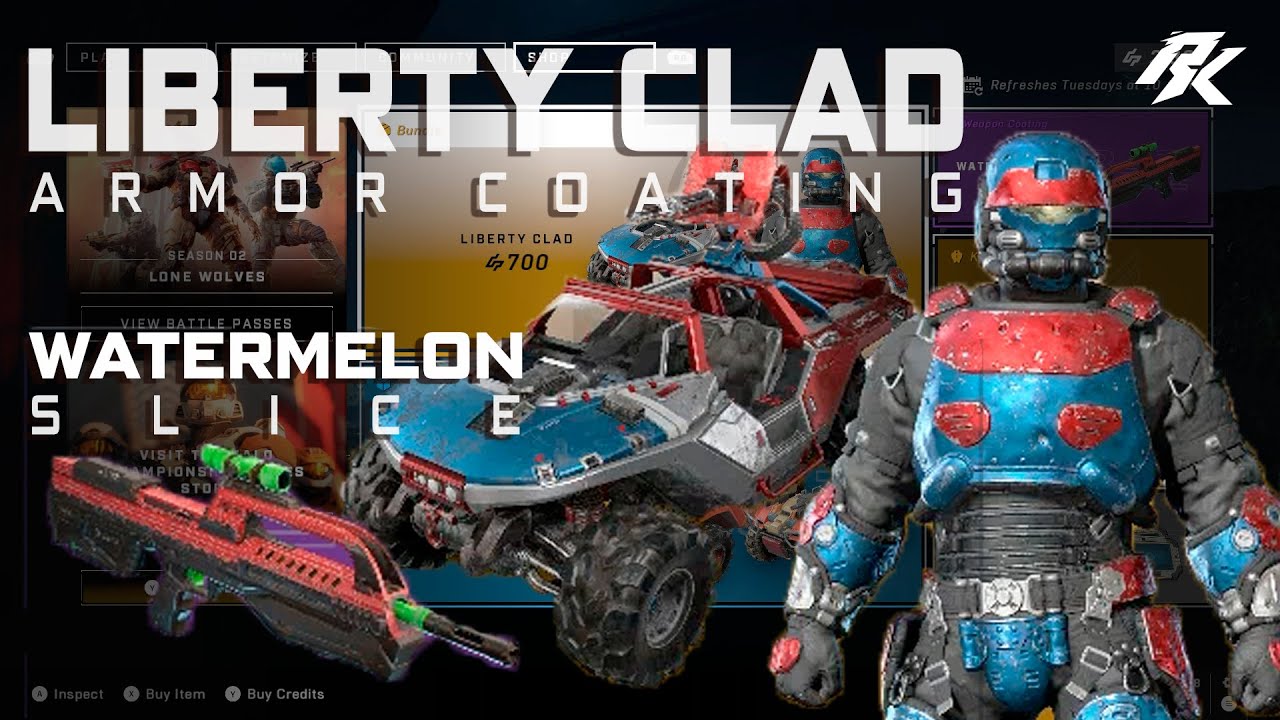 LIBERTY CLAD ARMOR COATING & WATERMELON SLICE BUNDLE Tienda Semanal Halo infinite 28 de Junio