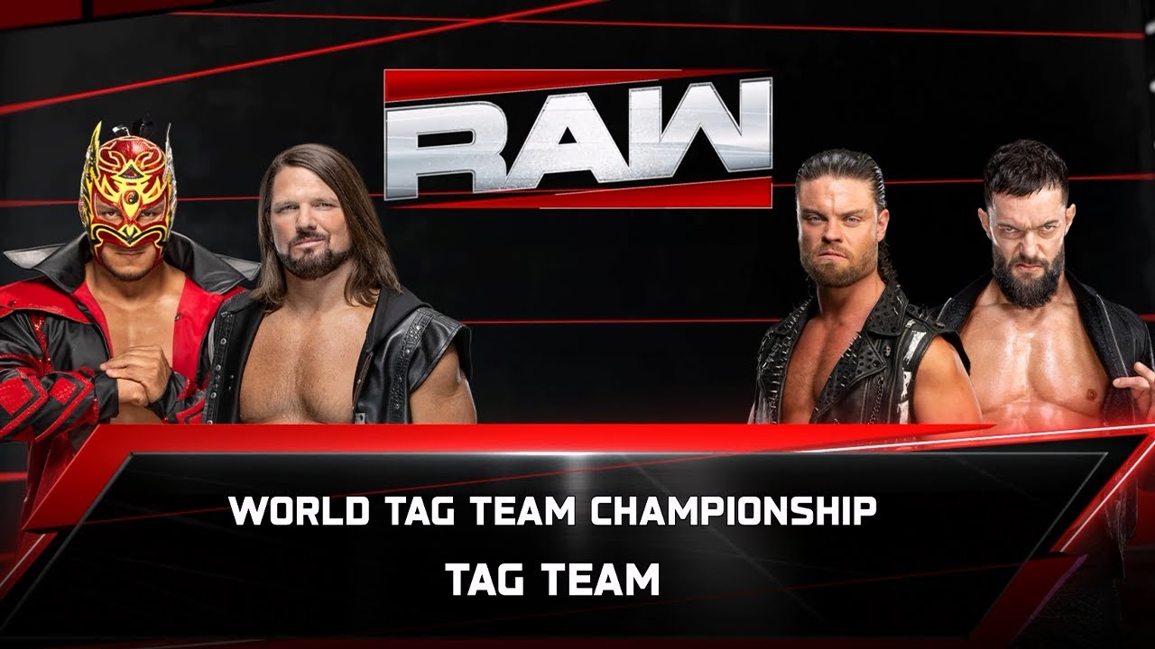 Aj Styles & Dragon Lee vs (C)Finn Balor & JD McDonagh for the World Tag