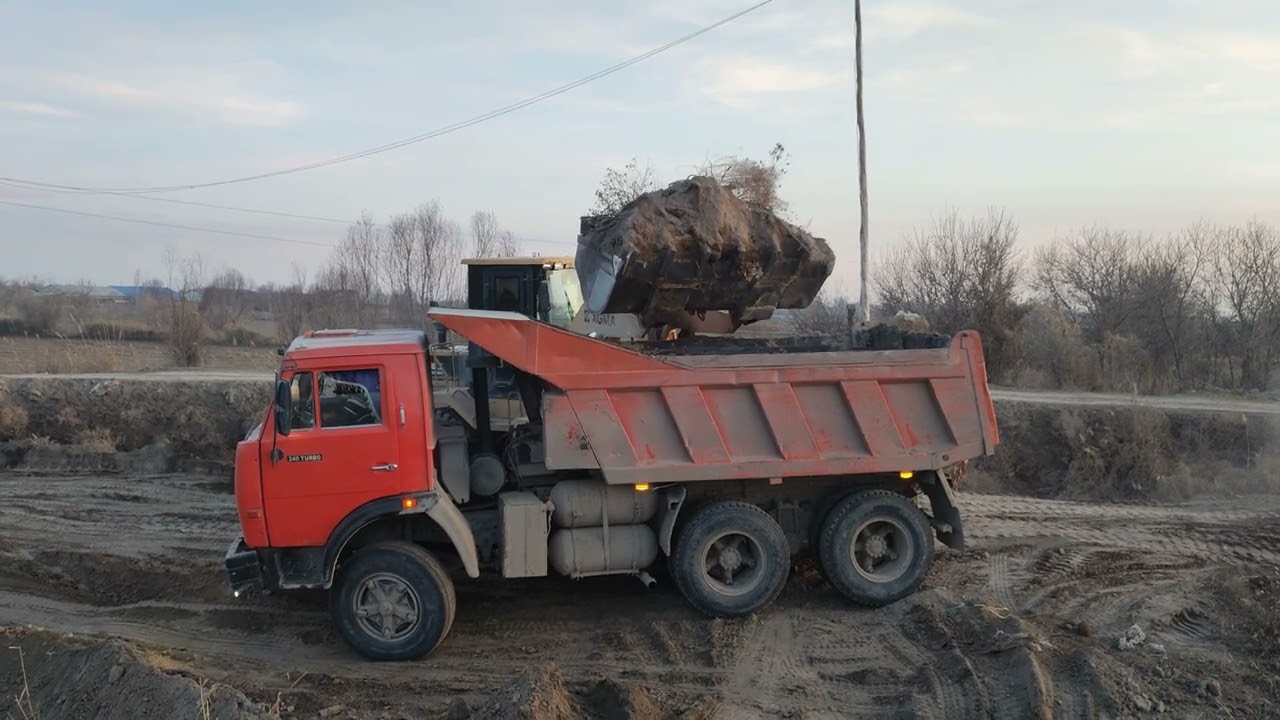 XORAZM TEXNIKA#2 Joy oʻrnini kotarish#камаз551 #xgma