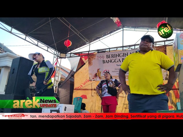 SIDOARJO - RATUSAN WARGA DUSUN BERINGIN IKUTI SENAM MASSAL PERINGATI HUT RI KE 81