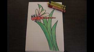 Learn About Dragonfly Before We Start Drawing | Easy Drawing | Dragonfly Drawing | Cute Dragonfly