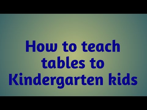 Wie zu lehren Tabellen Kindergarten Kinder # Klasse 1 Kinder