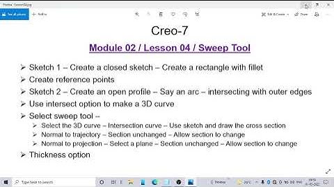 Module 02 / Lesson 04 / Sweep tool - Intersect curve tool