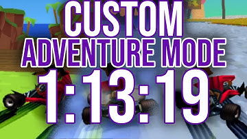 Crash Team Racing Custom Track Adventure Mode Speedrun - 1:13:19
