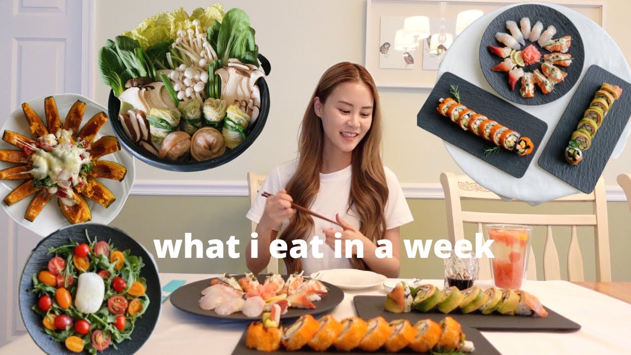 usa vlog🇺🇸 what i eat in a week in a korean household (homemade sushi ...