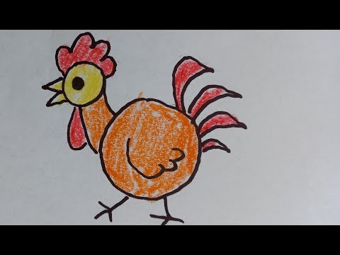 فيديو: كيفية رسم دجاجة خطوة بخطوة