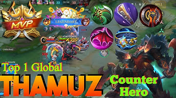 Thamuz New Build: Unstoppable Lifesteal Damage! Top Global THAMUZ ~ MLBB