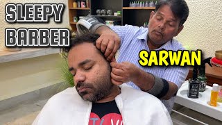 ASMR Intense Head Massage With Neck Cracking By Sleepy Barber Sarwan #indianbarber#insomnia#anxiety