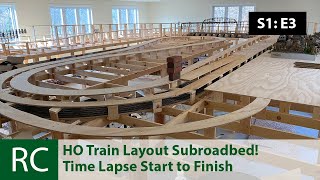 S1: E3: Giant HO Scale Train Layout Update: Subroadbed Installation.