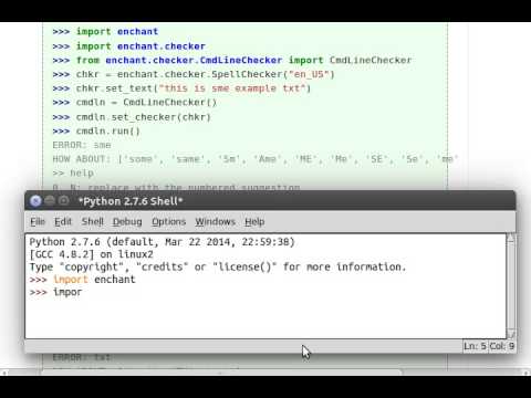 Python [pyenchant] 05 wx GUI and CLI tools