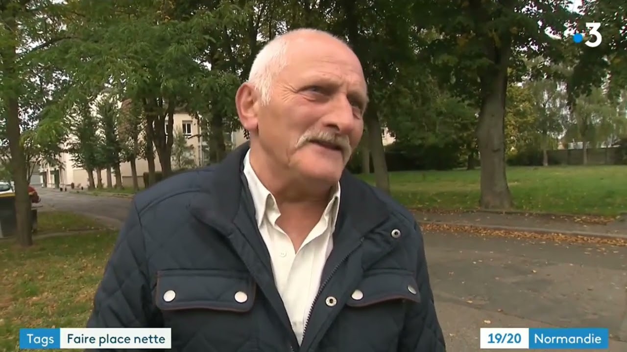 Argentan - opération anti tags - reportage France 3 Normandie 19/20 en date du 4 octobre 2022.