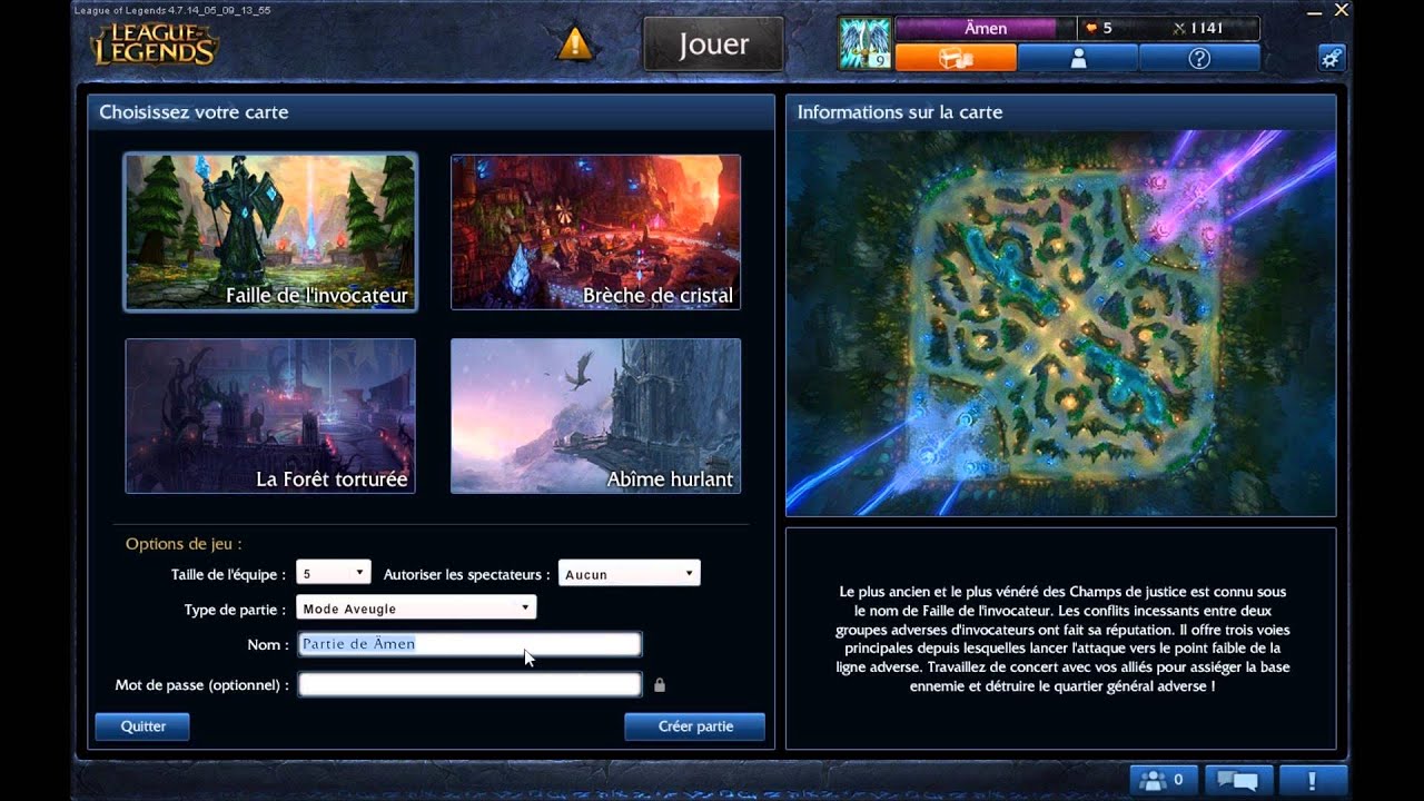 League Of Legends - Part 7 - Créer une partie d'entraînement - YouTube