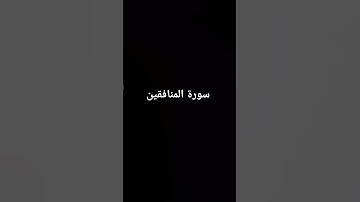 سورة المنافقين
