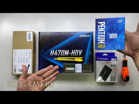 Simple Desktop PC Build Intel Pentium GOLD G6400 ASRock H470M-HDV
