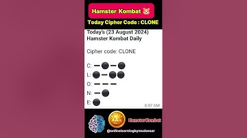 Daily Cipher Code Hamster Kombat Today Cipher Code 23 August #todayhamsterdailycypher