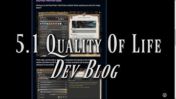 FFXIV: 5.1 Quality of Life Dev Blog