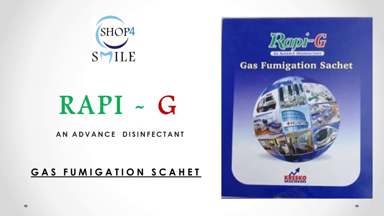 Rapi G (Room and Surface disinfectant. Air Fumigation Sachet)