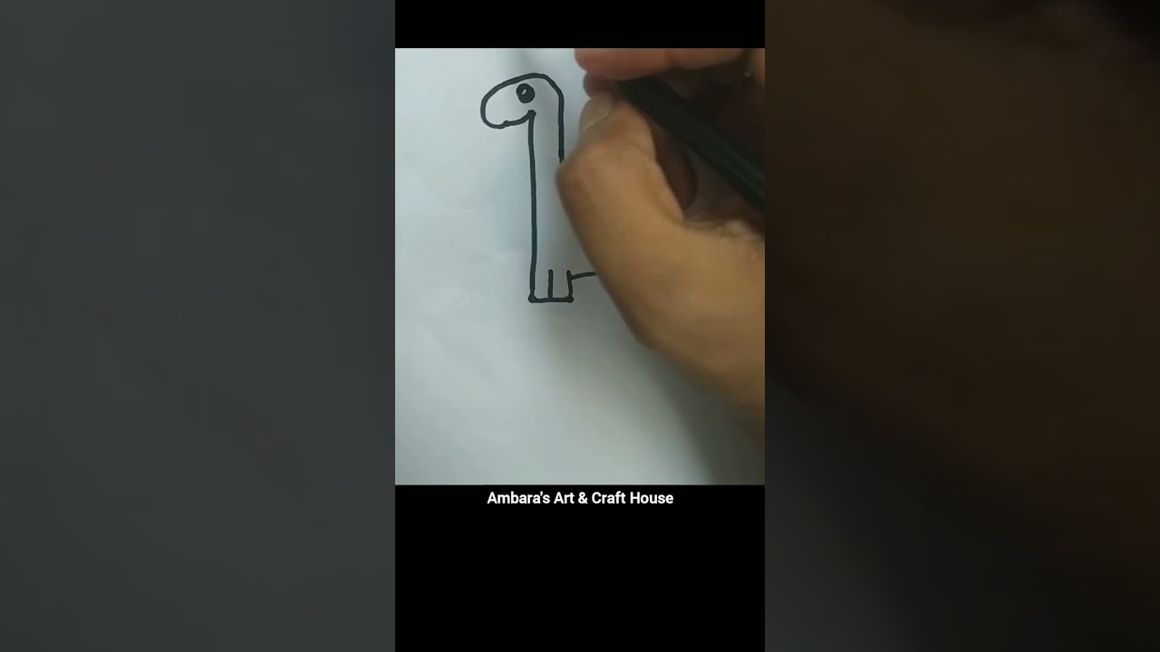 🔴 How to Draw Giraffe Using Number 1 🦒 | Drawing From Letters | Figure Drawing 