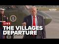 President Donald Trump departs Ocala, Florida en route Palm Beach, Florida