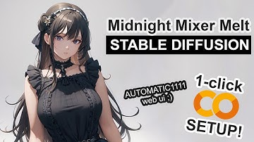 Midnight Mixer Melt - Stable Diffusion 1-CLICK Google Colab Setup
