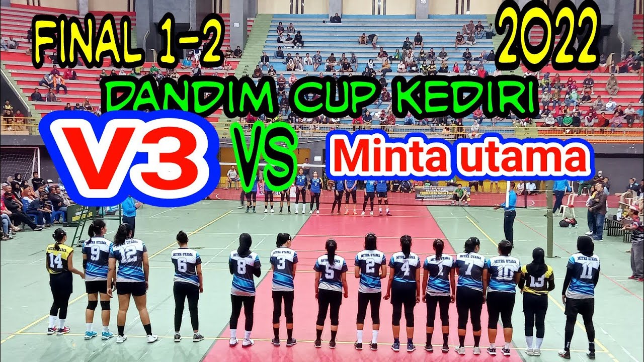 volly dandim cup1 Kediri 2022 mitra utama vs V3 saling adu smash,di set 5 YouTube