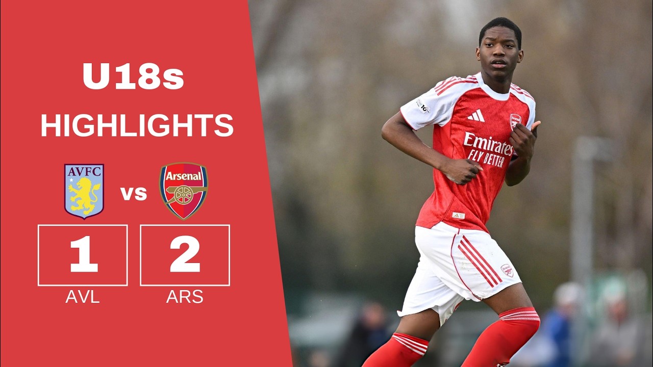 LATE WINNER! Arsenal U18 2-1 Aston Villa  | Zecevic-John & Pedro Goals | U18 PL Highlights 21/02/26