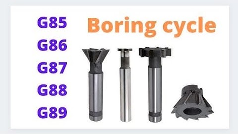 G85||G86||G87||G88||G89 code use || Boring cycle || Fine boring cycle
