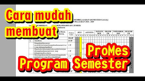 PEMBUATAN PROMES (PROGRAM SEMESTER) | Program Pembelajaran #promes #program