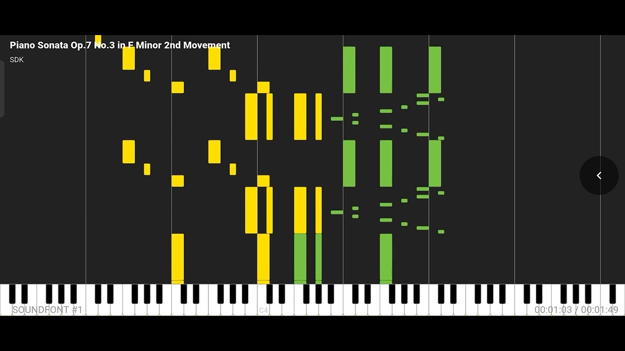 Piano Sonata Op.7 No.3 in F Minor 2nd Movement