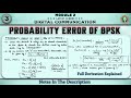 3 Probability Error Of BPSK Explained Module 2 | 5th Sem Digital Communication ECE 2022 Scheme VTU